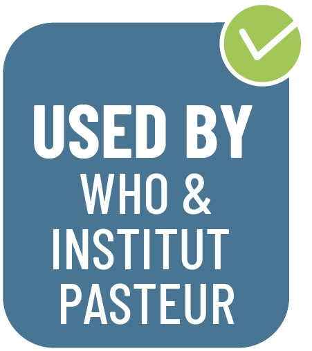Used by the WHO and the Pasteur Institute