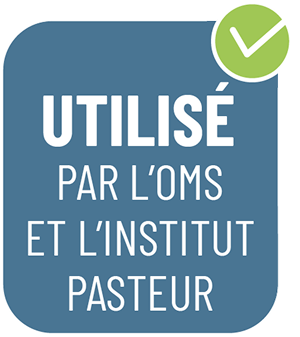 Utilisé par l'OMS et l'institut Pasteur