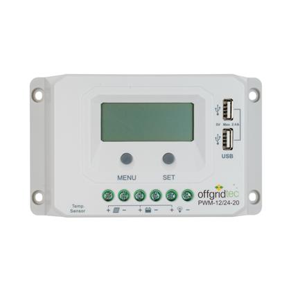 Regolatore di carica solare 12V/24V 20A